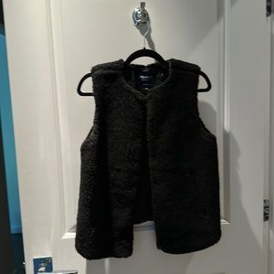 Madewell Furry Black Vest